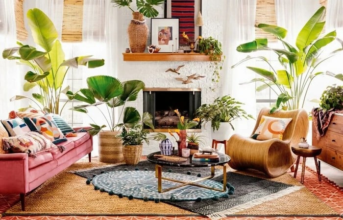 example of bohemian interior design