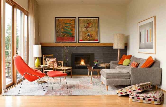 example of mid-century interior design